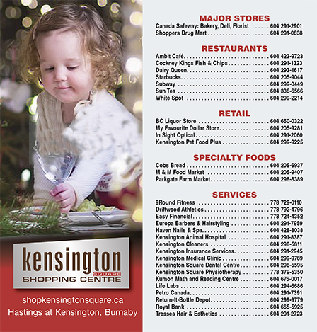 directory holiday shopping kensington mall 2024